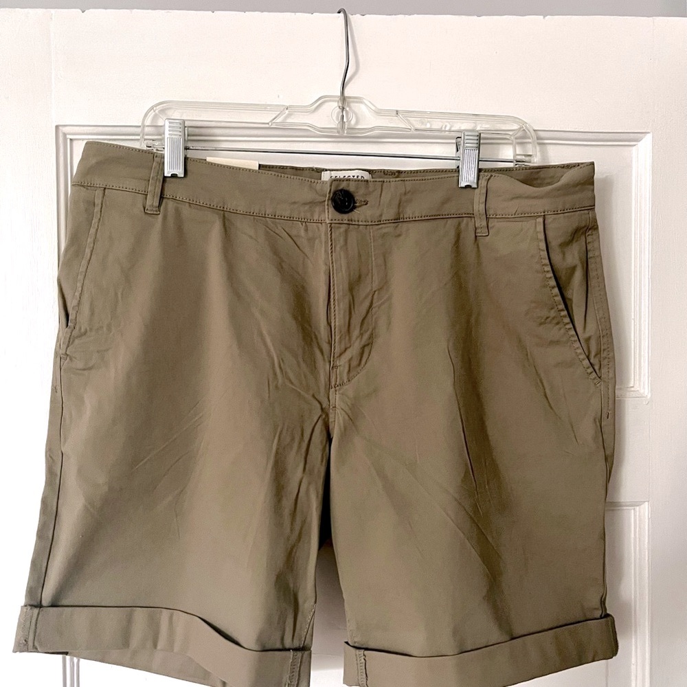 Selected Homme Olive Green Shorts Sz XL
